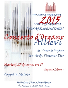 Corso di organo 3 III 2015 Concerto di Fine Anno  Allievi-2